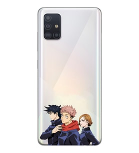 Samsung Galaxy A71 Uyumlu Jujutsu Kaisen Tasarımlı Şeffaf Telefon Kılıfı