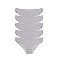 5 adet Süper Eko Set Likralı Kadın Slip Külot Gri