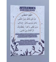 Depremden Korunma  Duası Metal Tablo