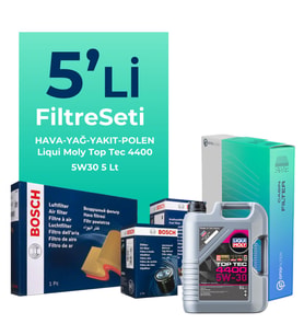 Bosch Dacia Logan 1.5 Dizel Filtre Bakım Seti Liqui Moly Motor Yağlı (2012-2018) 5 Li