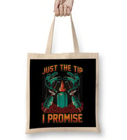 Funny Just The Tip I Promise Tattoo Artist Ink Pun Bez Çanta Uzun Saplı