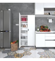 Kenzlife 2 kapılı dolap çilem 188*090*032 byz kilitli ayaklı banyo mutfak ofis kitaplık ayakkabılık kiler