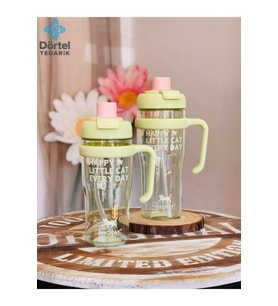 H2o Tritan Saplı Pipetli Matara 1250 Ml Siyah
