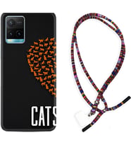 Vivo Y11S Y21S Y20 Y20S Y70 Kılıf Boyun Asklı Rasta Silikon Cats 1792