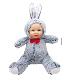 Bebek Yüzlü Peluş Oyuncak Büyük Boy 35 cm Hediyelik Uyku Arkadaşı (Çok Renkli)