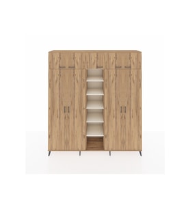 Hyperion Dolap 18 Raflı 9 Kapaklı 220x44x243 Çam-Çam/Aytaşı