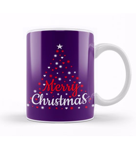 Yılbaşı Yeni Yıl Konseptli Merry Christmas 04 Kupa Bardak Porselen