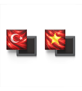 Buzdolap Magnetleri - Vietnam Bayrağı ve Türk Bayrağı - 2'li Set Magneti