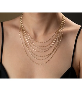 14 Ayar Altın Kaplama 925 Ayar Gümüş İtalyan Ezme Zincir Kolye.rose.gold.rodaj