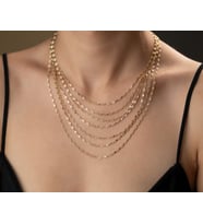 14 Ayar Altın Kaplama 925 Ayar Gümüş İtalyan Ezme Zincir Kolye.rose.gold.rodaj