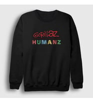 Presmono Unisex Siyah Humanz V2 Gorillaz Sweatshirt 54788tt