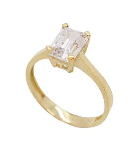 Cigold Taşlı Yüzük Baget 14 Ayar Altın 2,31 Gr OA-C11501028505