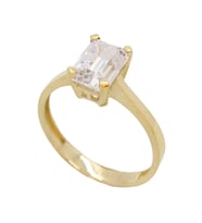 Cigold Taşlı Yüzük Baget 14 Ayar Altın 2,31 Gr OA-C11501028505 (SARI-TABA)