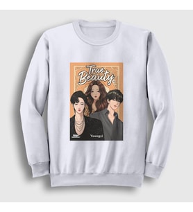 Presmono Unisex Beyaz Lim Ju Kyung True Beauty Sweatshirt 475891tt