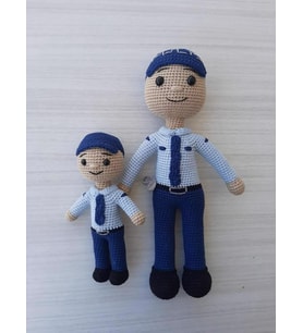 Polis Bebekler Amigurumi Organik Oyuncak
