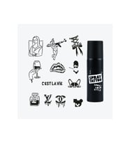 Paris City Pack Spray Tattoo Geçici Dövme Seti 12 Desen 1 Sprey