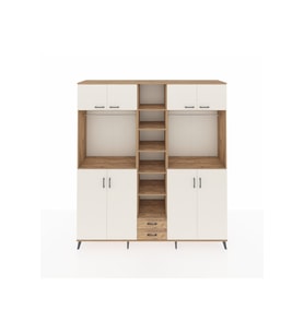 Hyperion Dolap 14 Raflı 2 Çekmeceli 2 Askılı 220x44x243 Çam-Aytaşı/Çam