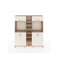 Hyperion Dolap 14 Raflı 2 Çekmeceli 2 Askılı 220x44x243 Çam-Aytaşı/Çam