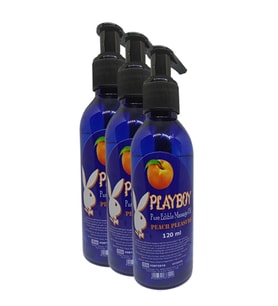 Playboy Peach Flavored Pure Edible Massage Oil 120ml Şeftali Aromalı Masaj Yağı 3 Adet