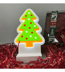 Mini Yılbaşı Ağaç (Led Aydınlatma – Gece lambası) 10*14 cm