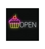 OPEN Yazılı ve Şekilli Neon Tabela