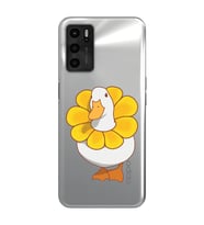 Oppo A55 Uyumlu Tatlı Ördek Desenli Şeffaf Telefon Kılıfı