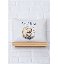 Pia Baby Premium %100 Pamuk İsme Özel Erkek Bebek Yastık Kılıfı 35*45 cm 5082-12