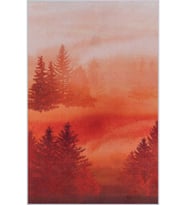 Eliana Home Baskılı, Yıkanabilir Kaymaz Taban Salon Halısı LNA1438 100x150 cm (Kırmızı)