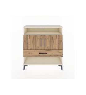 Arges Şifonyer 3 Raflı Tek Çekmeceli 2 Kapaklı 88x30x96 Aytaşı-Çam
