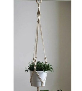 Simple Makrome Krem Saksılık