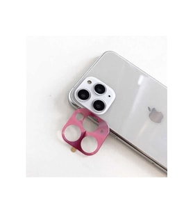 Apple iPhone 11 Uyumlu Zore Metal Kamera Koruyucu (Rose Gold Altın)