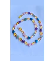 SERTİFİKALI ORİJİNAL KEHRİBAR KOLYE 36-37 cm 3-8 YAŞ(Doğaltaşlı)