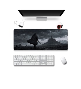 SonicTouch Klavye Mousepad 32x70cm Dikişsiz Pürüzsüz Sıvı Geçirmez Kaymaz Taban Fırtına Muhafızı