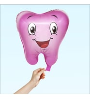 Diş Folyo Balon, 50 cm - Pembe (STD)