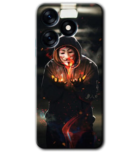 Tecno Spark 10 Pro Kılıf HD Desen Baskılı Kılıf - V for Fire