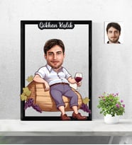 Kişiye Özel 3D  Ahşap Tablo Şarap Tadım Erek Model 30x40 -8