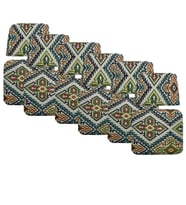 Knsz minder seti 6 lı mazlum kilim desen oturma ve sırt tel sandalyesi minderi bir arada