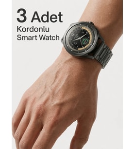 Kalobee SK44 Akıllı Saat Amoled Ekran, Su Geçirmez, Uzun Pil Ömrü, 3 Adet Kordonlu