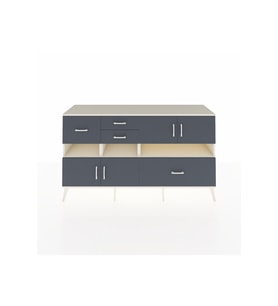 Kronos Konsol 5 Raflı 4 Çekmeceli 4 Kapaklı 176x59x99 Aytaşı-Antrasit