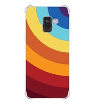 Samsung Galaxy A8 2018 Uyumlu Köşe Korumalı Antişok Kapak Renk Cümbüşü Tasarımlı Şeffaf Kılıf