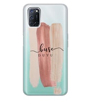 Oppo Make-up Brush Tasarımlı Şeffaf Telefon Kılıfı