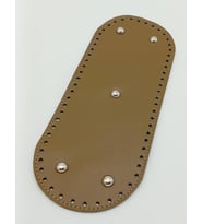 Angel Çanta Aksesuar Suni Deri Vizon Renk 30X12 cm Oval Çanta Tabanı (Gümüş Aparatlı)