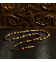 Özel Seri Kapsül Kesim Gümüş Püsküllü 12x8 mm Katalin Tesbih