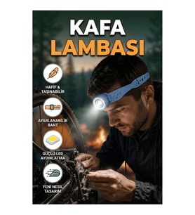 Ayarlanabilir Kamp Kafa Lambası