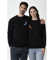 SU & ATEŞ KOMBİN SWEATSHİRT (Siyah)