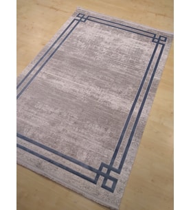 KASHE HALI ÇİZGİ 4326 GRİ MAVİ MODERN SALON HALISI 160X230 CM