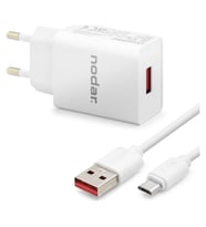 Micro Usb Hızlı Şarj Seti 12W 2.4A Usb Adaptörlü 1 M Pvc Kablolu Beyaz ND1004