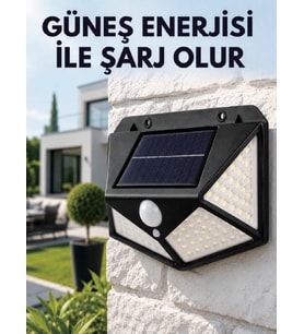 Sensörlü Solar Bahçe Lambası Geniş Açılı Led Aydınlatmalı Balkon Garaj Bahçe Işığı