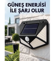 Sensörlü Solar Bahçe Lambası Geniş Açılı Led Aydınlatmalı Balkon Garaj Bahçe Işığı