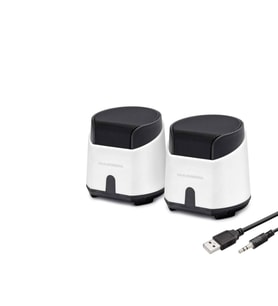 Masaüstü Hoparlör 1+1 USB + 3.5mm - Beyaz HD6024W